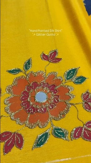 Easy way to paint on a silk shirt using fabric paints #handmade #fabricpaint
