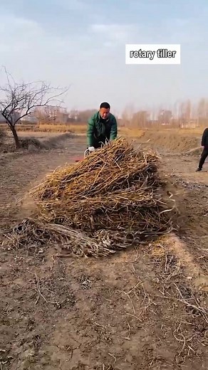 Operating a Rotary Tiller in a Rural Field