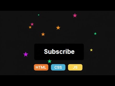 Star Popup Animation from Button Border | HTML CSS JavaScript Tutorial