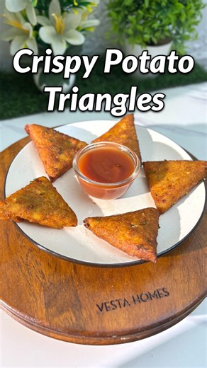 Crispy Potato Triangles #potato #recipe #shorts