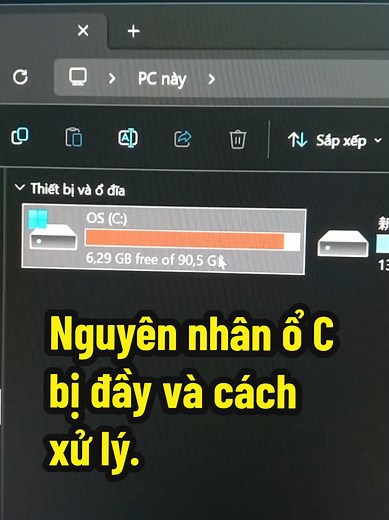Giải pháp xử lý tình trạng ổ C bị đầy trên máy tính