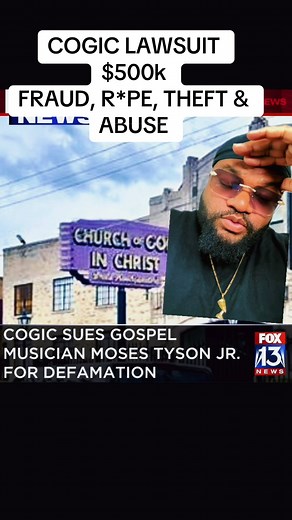 Church of God in Christ is suing Moses Tyson for $500,000! It is alleged that they are suing him for liable, slander and defamation of the national church and it’s leadership. Moses Tyson claims that he has full proof of all allegations and is ready to put everything on front Street since the church has taken him to court. Discovery is gonna get very wild in this case. #COGIC #HolyConvocation2025 #cogicfashions #churchlife #christiantiktok | Javer Stubbs Jr.