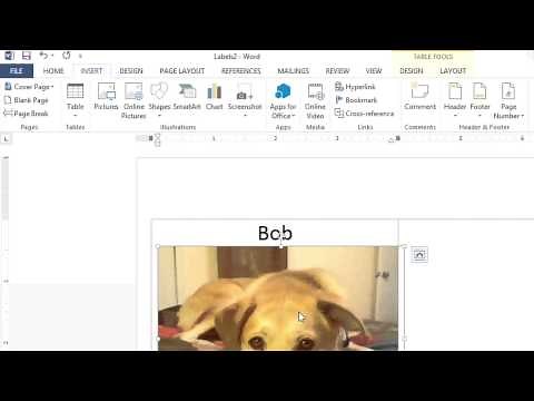 How to Insert a Picture Behind Microsoft Word Name Tags : Microsoft Office Lessons