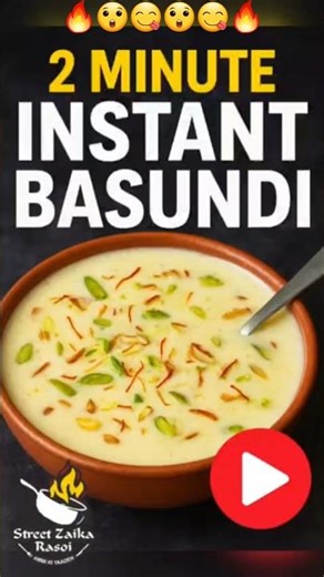 🥛 2 Minute Instant Basundi Recipe | Market Style Basundi at Home