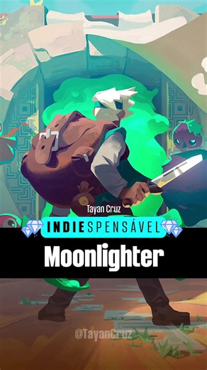 Moonlighter: de noite herói de masmorra, de dia dono de lojinha adivinhando o preço pela cara do freguês. É o que chamam de action RPG. Tem português. 🎮 Moonlighter 🖥️ PC, Switch, PlayStation e Xbox 👤 Solo ⚔️ Action RPG 📅 2018 #moonlighter #jogosindies #actionrpg #INDIEspensavel Jogo que mistura dois mundos e funciona? 👇