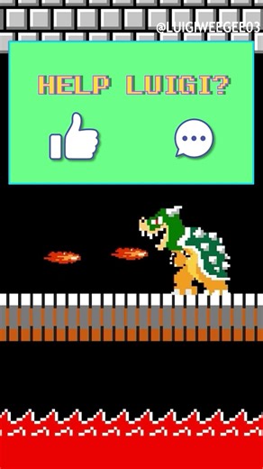 Poor Tiny Luigi! Please Help Tiny Luigi Beat Impossible Mode Bowser #supermario #mario #shorts
