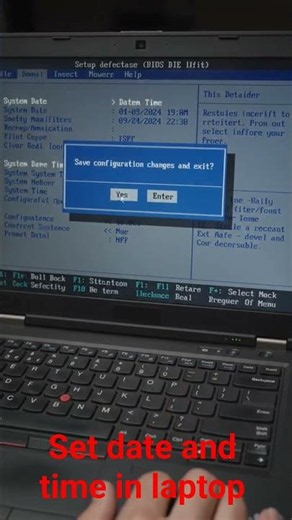 how to set date and time in laptop