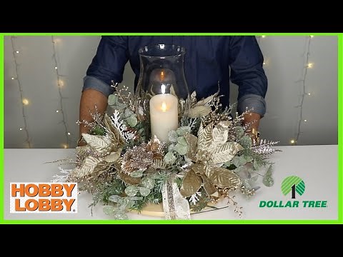Hobby Lobby And Dollar Tree Christmas /How To Make A Christmas Centerpiece On A BUDGET Step By Step