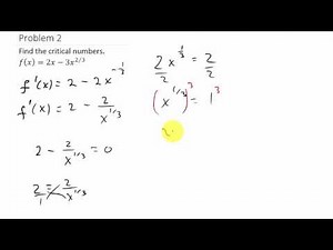 Finding Critical Numbers