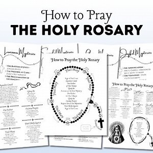 How to Pray the Holy Rosary | Catholic Rosary Prayer Guide | Rosary Printable