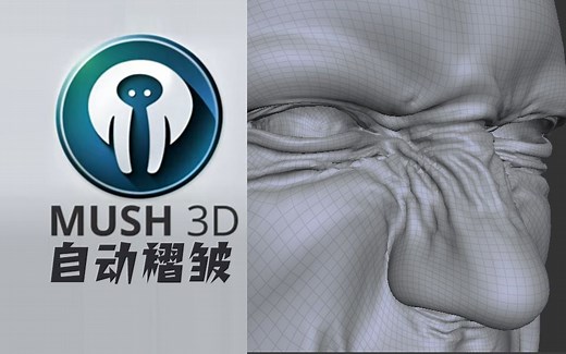 mush3d教程_改变表情褶皱动画的全自动雕刻软件