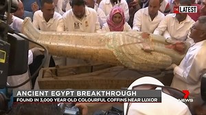 Thirty ancient wooden coffins have been uncovered in Egypt and yes, they include mummies. The perfectly preserved remains were displayed in front of Hatshepsut Temple at Valley of the Kings in Luxor, and belong to men, women and two children. "Anything from Egypt is always exciting, but this is probably one of the most exciting discoveries that I've seen out of Egypt in quite a while. So to find such a large number of coffins intact, in situ, has not been discovered in Egypt since the late ninet