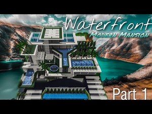 Modern Waterfront Mansion Part 1 | NO LARGE PLOT | Bloxburg
