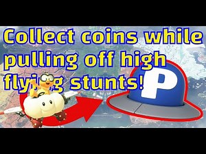 Collect coins while pulling off high flying stunts! P-SWITCH - MARIO KART WORLD