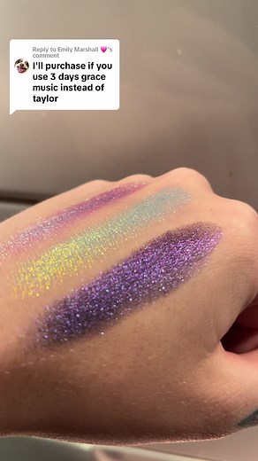 Replying to @Emily Marshall 💗 only because I love Three Days Grace😂 #smallbusiness #eyeshadow #multichrome