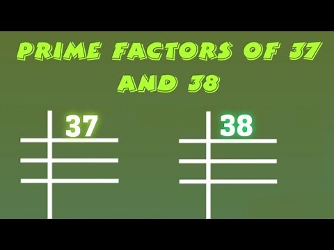 Prime Factors of 37 and 38 - Prime Factorization