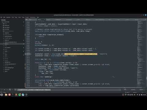 Making code editor in C (Adding code completion) | Timelapse