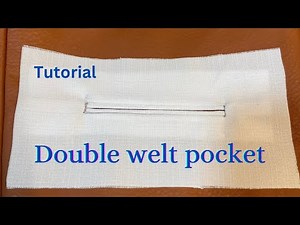 HOW TO SEW A WELT POCKET // double welt tutorial