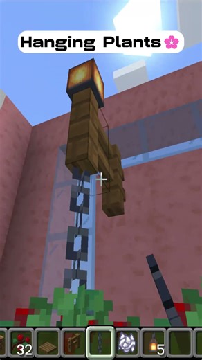 Minecraft hanging plants survival tricks 🌸 #minecraft #minecraftshorts #minecraftsurvival