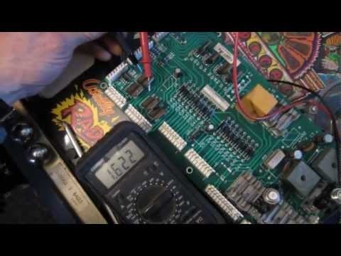 1990 Bally Williams Radical system11c pinball repair: locked on coil