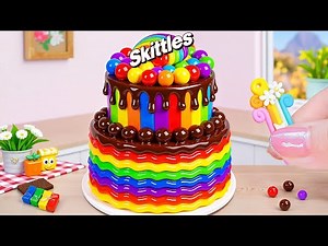 Sweetest Rainbow SKITTLES Cake Ever 🌈✨ Top Mini Cake Decorating Ideas In 2025 🌞 The Cake Corner