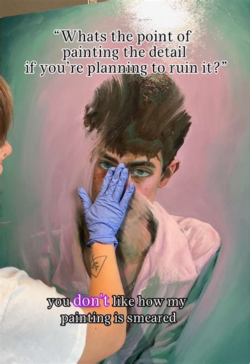 But really, let me know your thoughts on what you are seeing in the art community! Do you like seeing it evolve in this way? Or do you wish we valued the core ethics of why humans create art in the first place? Because I sure do. Seeing the different responses to a simple act of smearing my paintings is what added more fuel to my already existing fire. Learning & thinking about why these people respond this way, positive or negative is so interesting to me. And what in their life influences them