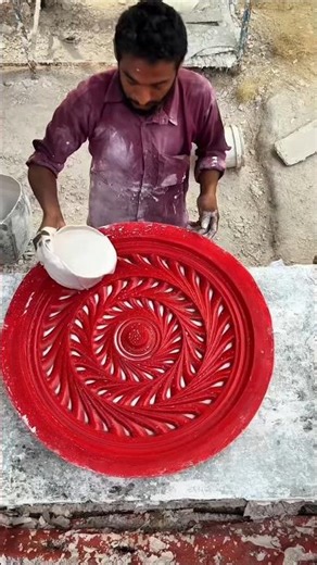 Making Process of Spiral Pottern POP ceiling meddelion of Elegant Home Decor