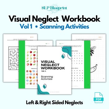 Visual Neglect Workbook, Scanning Activities Speech and Language Therapy Adults
