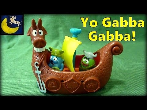 Yo Gabba Gabba Bath Time Viking Ship with Brobee and Toodee Water Toys!