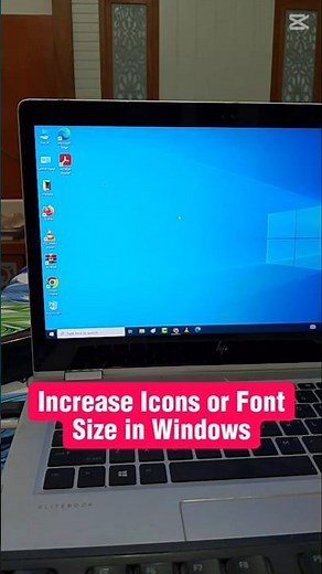 how to increase icons and font size in windows