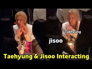 BTS Taehyung & jisoo Spotted talking to each other V and jisoo cute interaction 2023