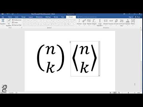 How to type binomial coefficient in word