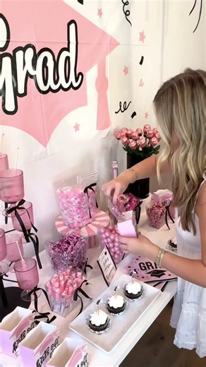 Black & Pink Graduation Party ideas