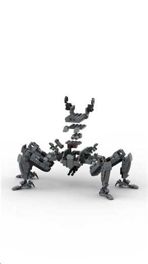 flame thrower spider mech by computer 073 MOC speedbuild