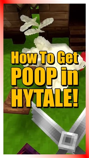 RedTheWolf on Instagram: "This is your no nonsense guide on how to get Poop in Hytale…I can’t believe I made this a video. #hytale #hytalegameplay #minecraft #tutorial #guide"