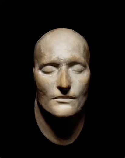 Napoleon’s death mask, made shortly after his death today in 1821.