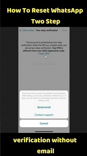 how to reset WhatsApp two step verification without email | WhatsApp hacked how to recover #shorts