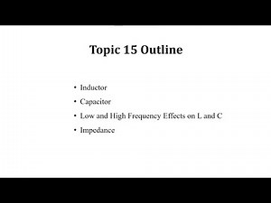Topic 15: Inductor & Capacitor (AC)