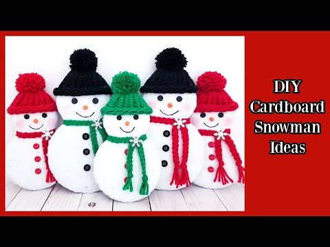DIY Cardboard Snowman Ideas | Christmas Crafts 2022 | Decoração De Natal | Nanda's Crafts