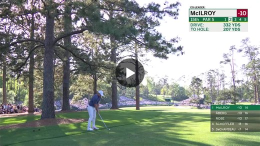 Rory McIlroy's Approach Shot on hole No. 15 of the Final Round (2025) | Augusta National Golf Club | 50 comments