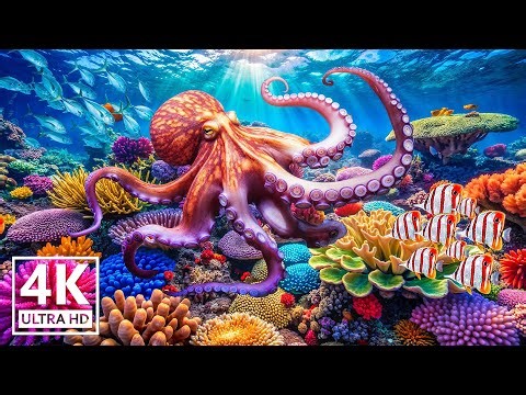 Dive Into the Mesmerizing Underwater Realm 4K - Stunning Coral Reef Fish & Relaxing Sleep Music #2