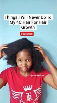 Things I Will NEVER do to my 4c Hair For Hair Growth #shorts #naturalhair