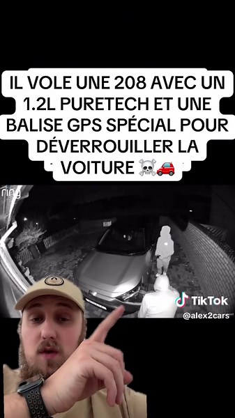 Voleur de voiture avec tracker GPS sous la 208 PureTech