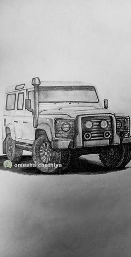 How to draw a Defender Time-lapse🚙💨 #art #drawing #howtodraw #defender #landrover #timelapse