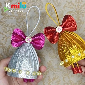 DIY 🔔🎄 Beautiful Christmas bells in foam step by step 🎄🔔 | Manualidades KMiLu