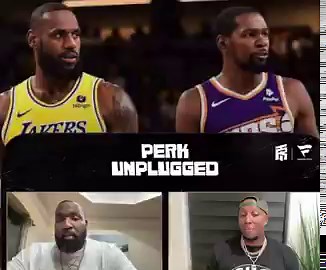 Kendrick Perkins says he expects the Houston rockets to beat the lakers in 5 in the playoffs but he says Kevin Durant better not lose this series against a 41 year old LeBron James