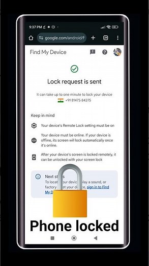 Lock your lost phone