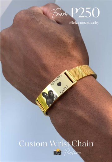 Who wouldn’t love this?😍 -P250 gold & silver -P290 black - P30 picture request - P30 QR code request - WhatsApp 73935309 for all orders and enquiries - Gaborone (courier option available countrywide) - Lead Time 4-10 days #us #forhim #customjewelry #custombracelets #tiktokbotswana🇧🇼tiktoksouthafrica🇿🇦 #lekamosojewelry