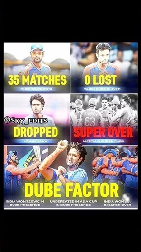 S.Dube = India win 🤯