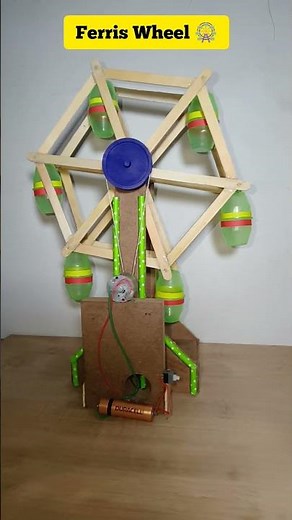 DIY Ferris Wheel 🎡 | Amazing Science Project Model | Ice Cream Stick Ferris Wheel #shorts